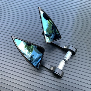 22mm Universal Motosiklet Arxa Güzgü Mavi Şüşə Sükan Ucu Güzgüsü