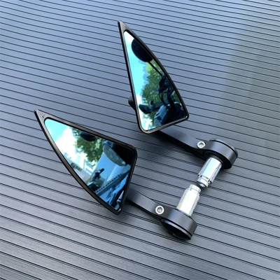 22mm Universal Motorcycle Rearview Mirror Blue Glass Scooter Handlebar End Mirror