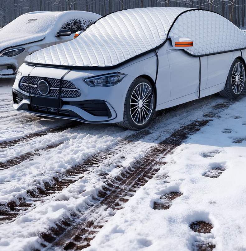Winter Car Snow Cover, Windshield Anti-Freeze Cover, Thickened Anti-Frost and Anti-Snow Sunshade, Universal Car Cover, Snow Shield