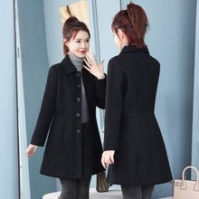 毛呢外套女中长款小个子2025年秋季新款修身显瘦气质加厚呢子大衣