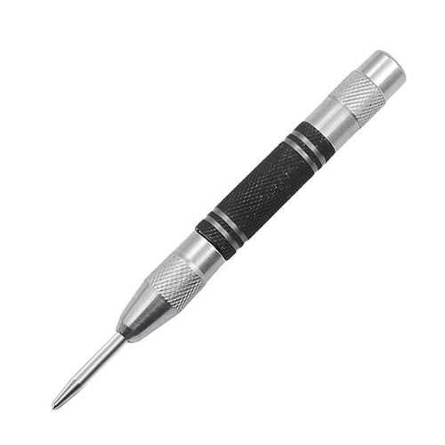 Silver-black center punch 128mm/155mm woodworking center punch automatic center punch locator window punch automatic punch