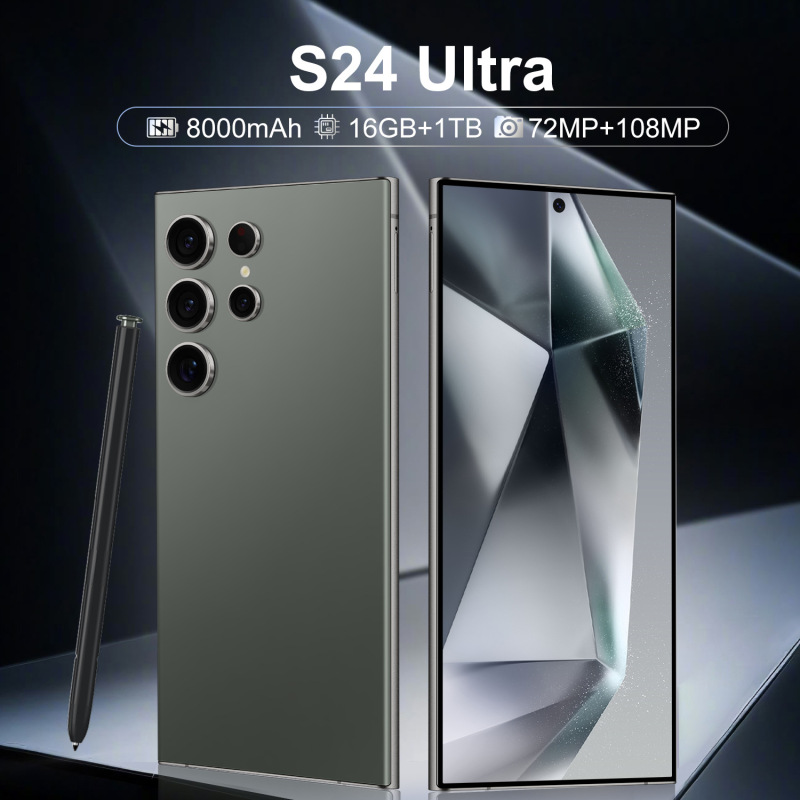 新型S24Ultra+人気商品7.3インチ高解像度16+1T Androidスマート5G携帯電話OTG|undefined