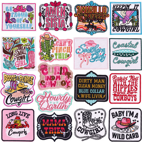 Cowboy Hat Patches Chenyi Cross-Border Specializes in Cowgirl Embroider Cloth St