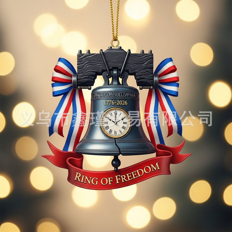 跨境新品United States 250th Anniversary Bell Ornament亚克力|undefined