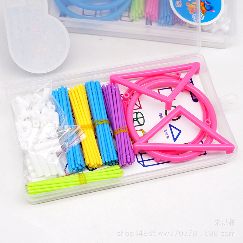 Set up Geometry Basics Geometry Set up originality 3D Set up three-dimensional Learning Tools 100 Counting rods Stationery suit