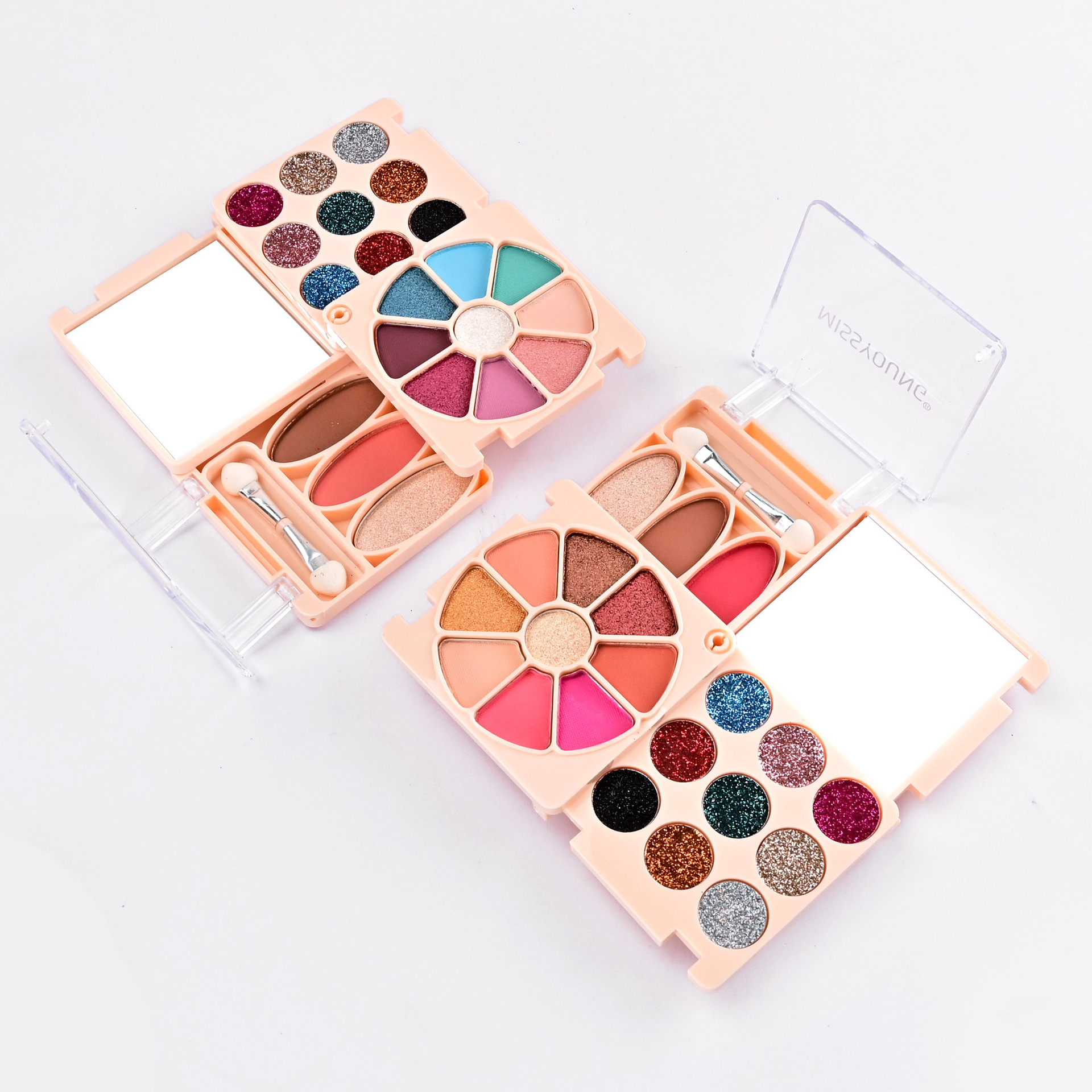 MISS YOUNG's new 21-color eyeshadow palette set, cross-border makeup gift set of Eyeshadow, Blush and glitter Item Picture
