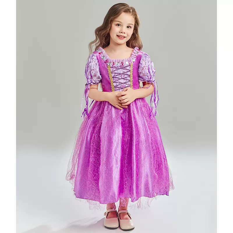 苏菲亚连衣裙礼服女童冰雪奇缘2公主裙批发亚马逊cosplay童装包邮