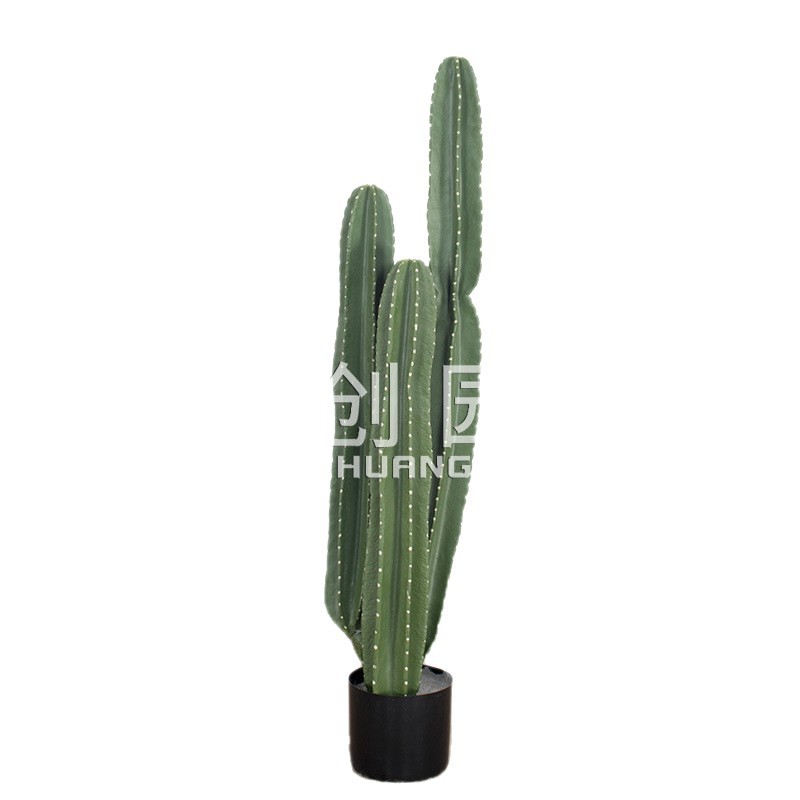 Planta tropical para paisajismo, columna de cactus de poliuretano, planta artificial grande en maceta, cactus de desierto, vara de medición decorativa. image 6