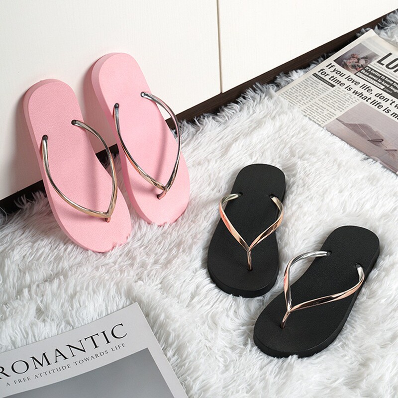Women's Flip-Flops for Couples, Summer Outdoor Casual Beach Sandals, Women's Summer Flat Non-Slip Flip-Flops