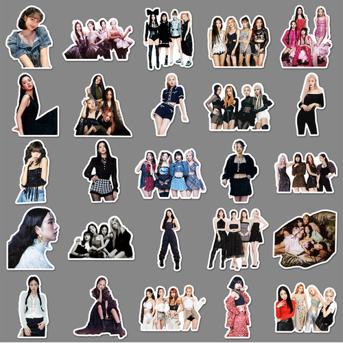 102 unique BLACKPINK sticker sheets as personalized celebrity accessories DIY phone case luggage stickers