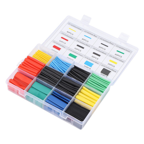 164PCS Colorful Heat Shrink Tubing Heat Shrink Insulation Sleeve Bagged PE Heat Shrink Tubing Cross-border