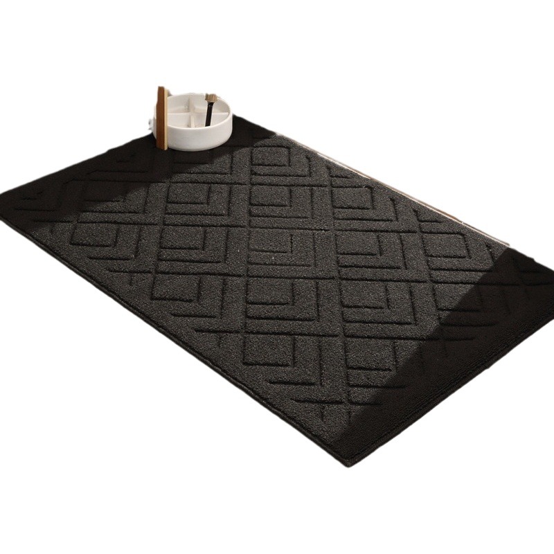 Alfombra de polipropileno transfronteriza de color sólido tridimensional alfombra de piso de la casa alfombra de la puerta entrada de la entrada del Hogar resistente al desgaste eliminación de polvo estera antideslizante
