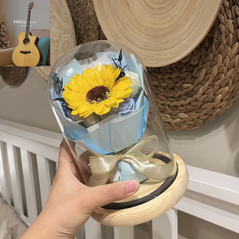 [핫셀 추천] 마음속의 햇살 - 해바라기 1개 - 선물가방 + 축하카드 + 배터리 [완제품 발송]