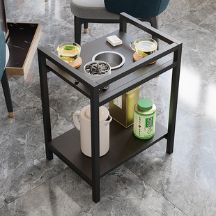 Mahjong Coffee Table Tea Rack Double-Layer Mahjong Table Small Side Table Tea House Storage Rack Chess and Card Room Card Tea Table