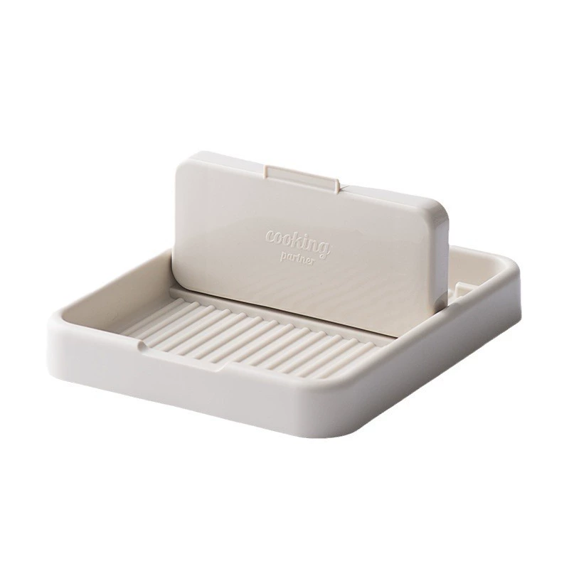 The kitchen can be folding the pot lid, the shovel holding the rack, the cutting board multi -function counters, sitting chopping board placed the shelf