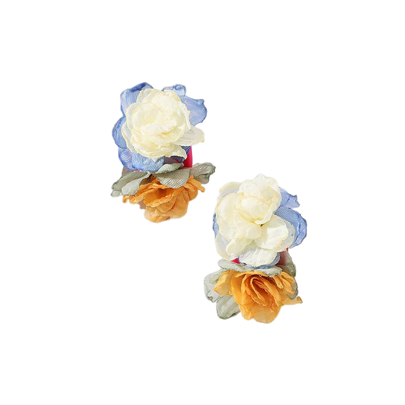 Fashion Flower Cloth Handmade Women's Earrings 1 Pair display picture 5