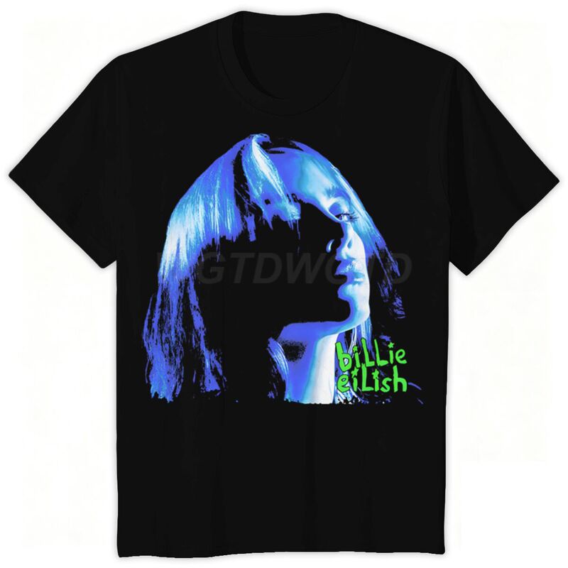 Billie Eilish Printed Popular Summer Round Neck T-Shirt Amazon Casual Loose Short-Sleeved Shirt Billie Eilish Printed Popular Summer Round Neck T-Shirt Amazon Casual Loose Short-Sleeved Shirt