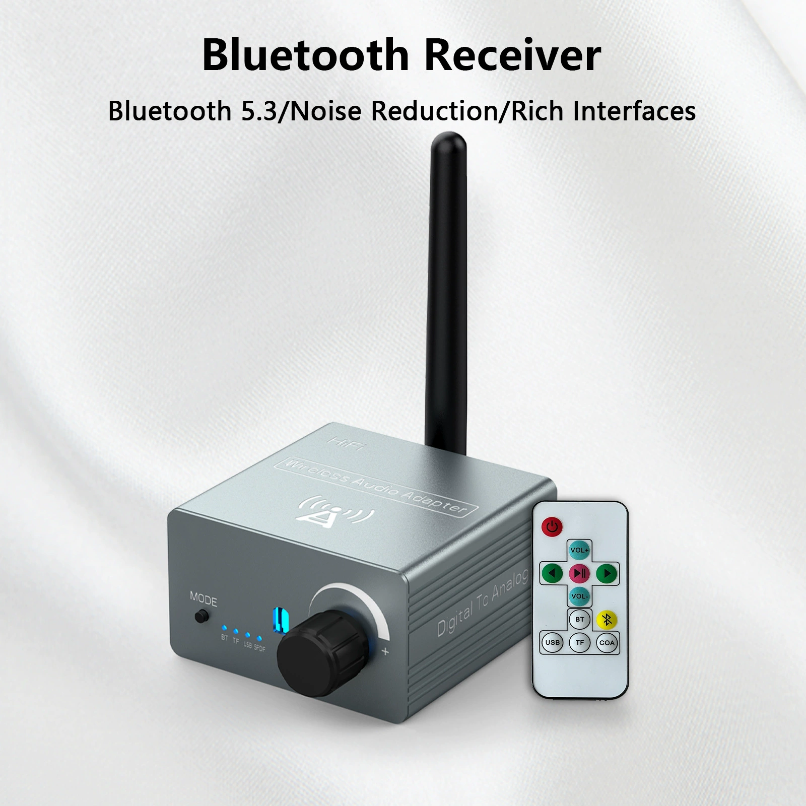 Новый адаптер аудиоресивера Bluetooth 5.3 поддерживает воспроизведение карты U-диска, оптоволоконный вход, новый