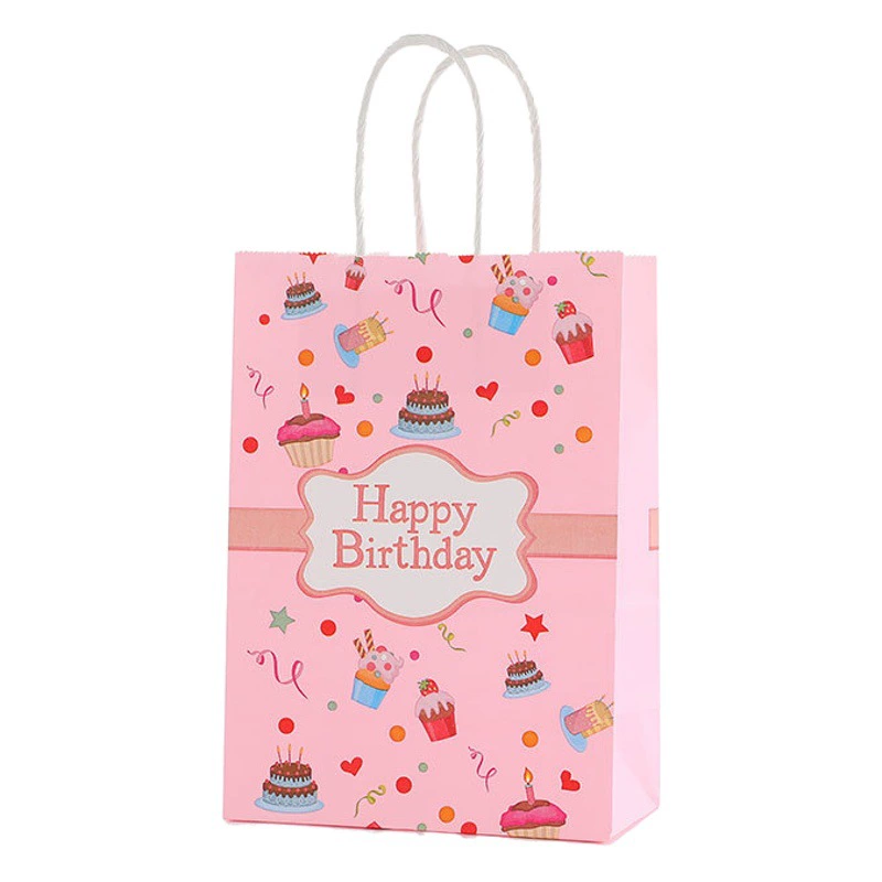 Amazon Эксклюзивная Подарочная сумка из крафт-бумаги с единорогом Детский день рождения Конфеты Подарочная портативная подарочная сумка