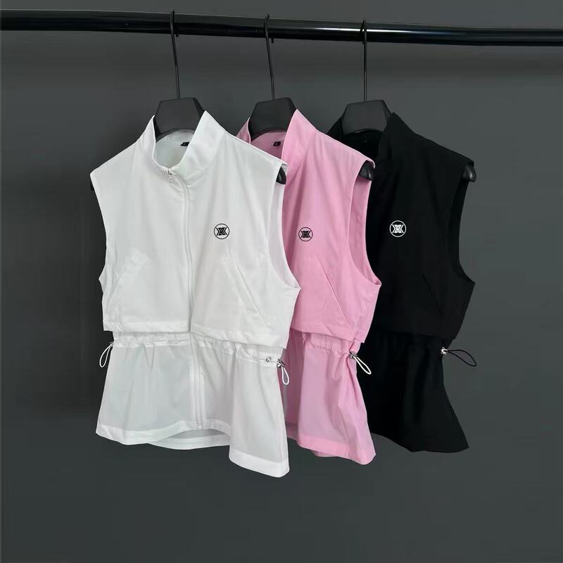 New Korean Style Golf Women's Vest Vest Casual Sports Slim Sun Protection Thin Sleeveless Golf Windbreaker Jacket New Korean Style Golf Women's Vest Vest Casual Sports Slim Sun Protection Thin Sleeveless Golf Windbreaker Jacket