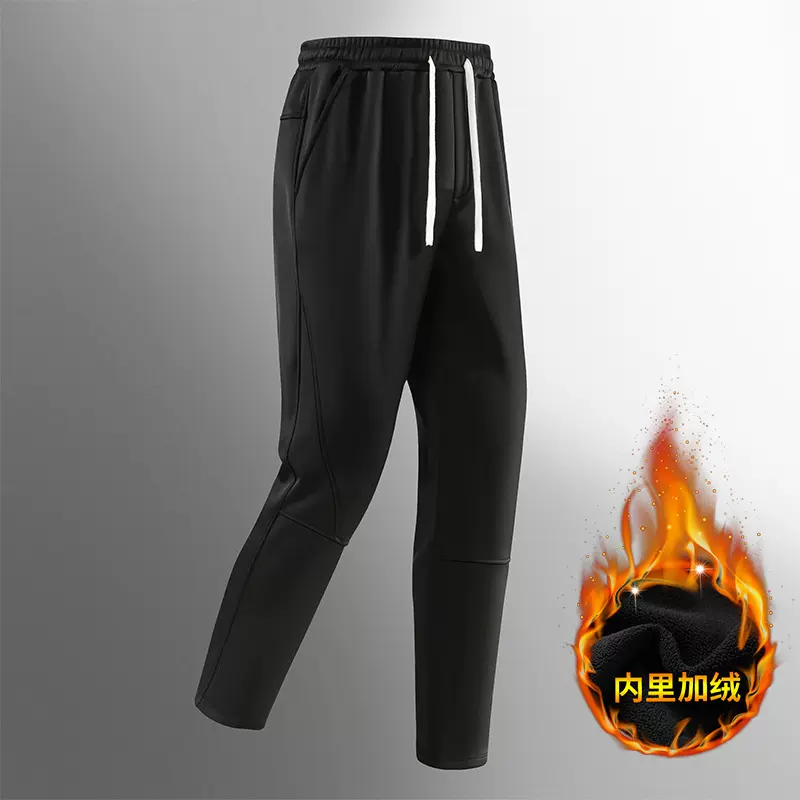 秋冬季户外软壳冲锋裤男加绒加厚防水三防长裤男运动休闲裤男帅裤