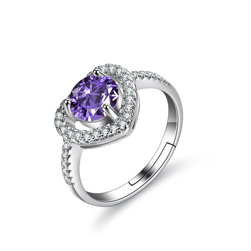 Amazon zircon micro-plated gold-plated ring European and American popular women's engagement rings cross-border combination hand jewelry wholesale