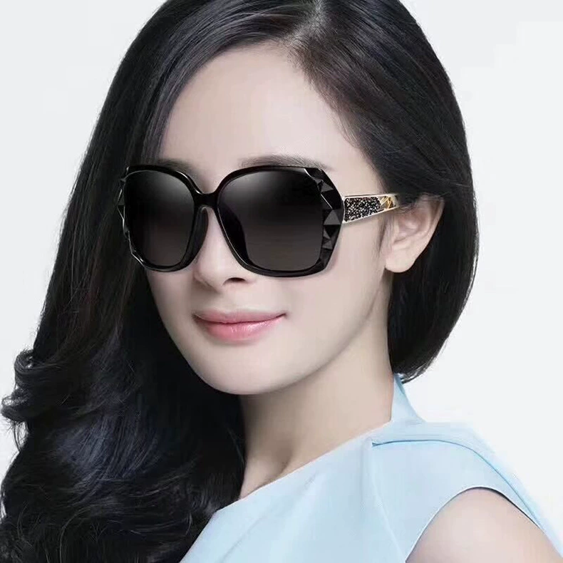 Очки Ms. Yang Mi 7110 поляризованные, женские звезды в одном стиле, повседневные солнцезащитные очки ретро 60072, очки для женщин