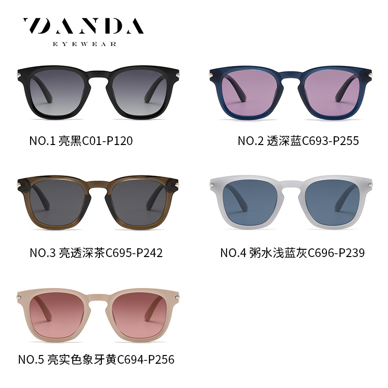 Nuevas gafas de sol polarizadas europeas y americanas para hombres y mujeres mismas gafas de sol de moda TR7529 gafas de sol de protección solar de estilo INS de moda