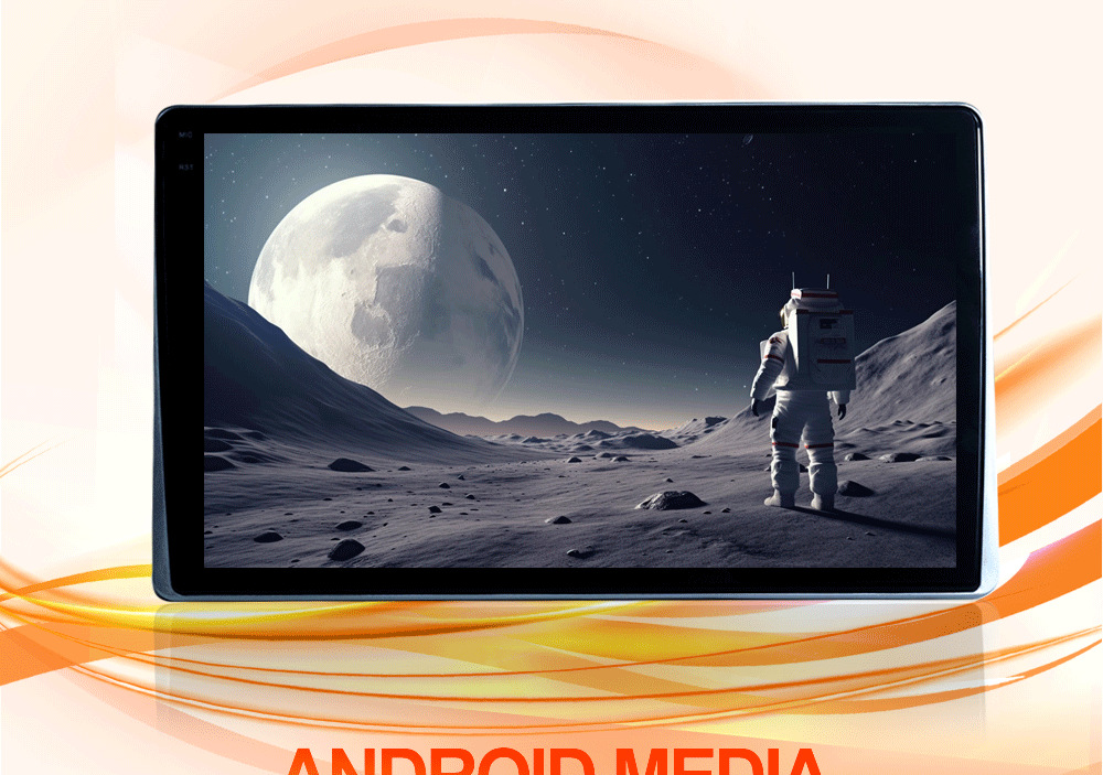 Android universal plug-in headrest display 10.1-inch HD IPSMP5 car rear entertainment system player