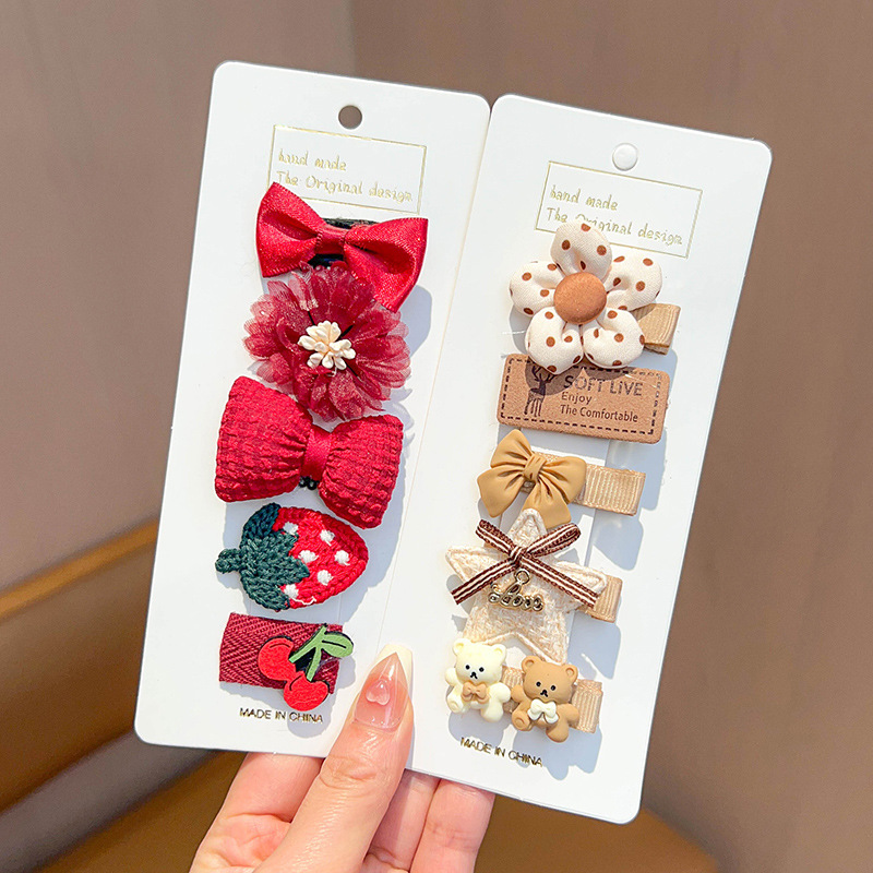 레드 브라운 [10종 세트] [헤어클립]