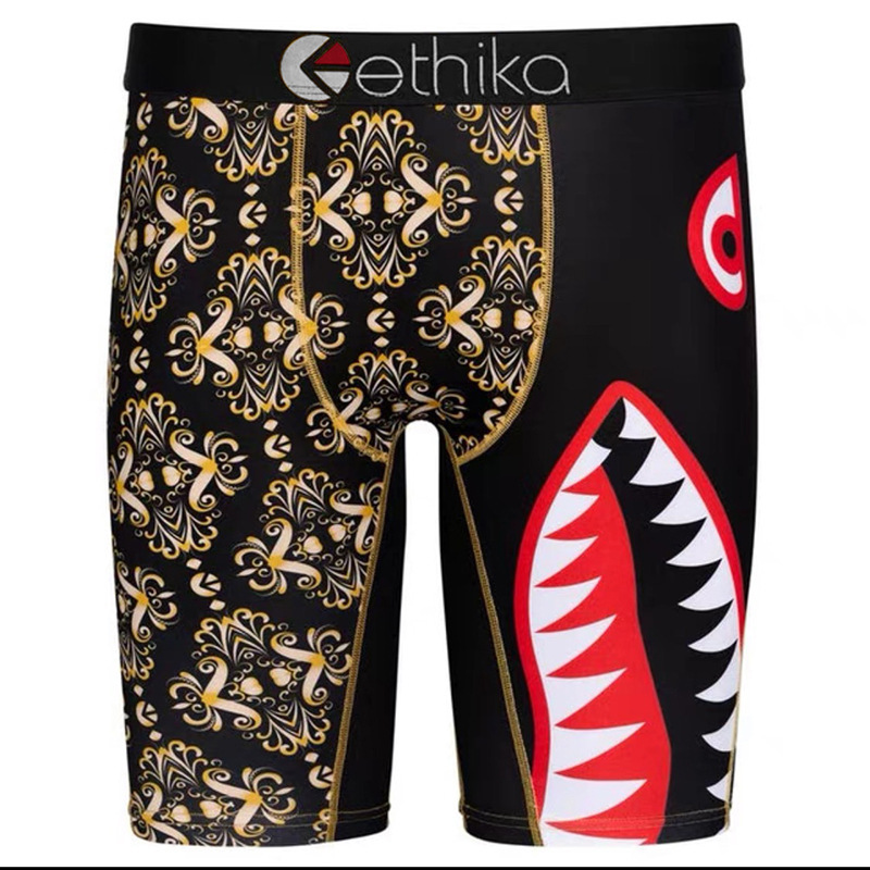 ET cross-border HIKA fashion brand sports tight breathable polyester printed underwear boxers boxers American men