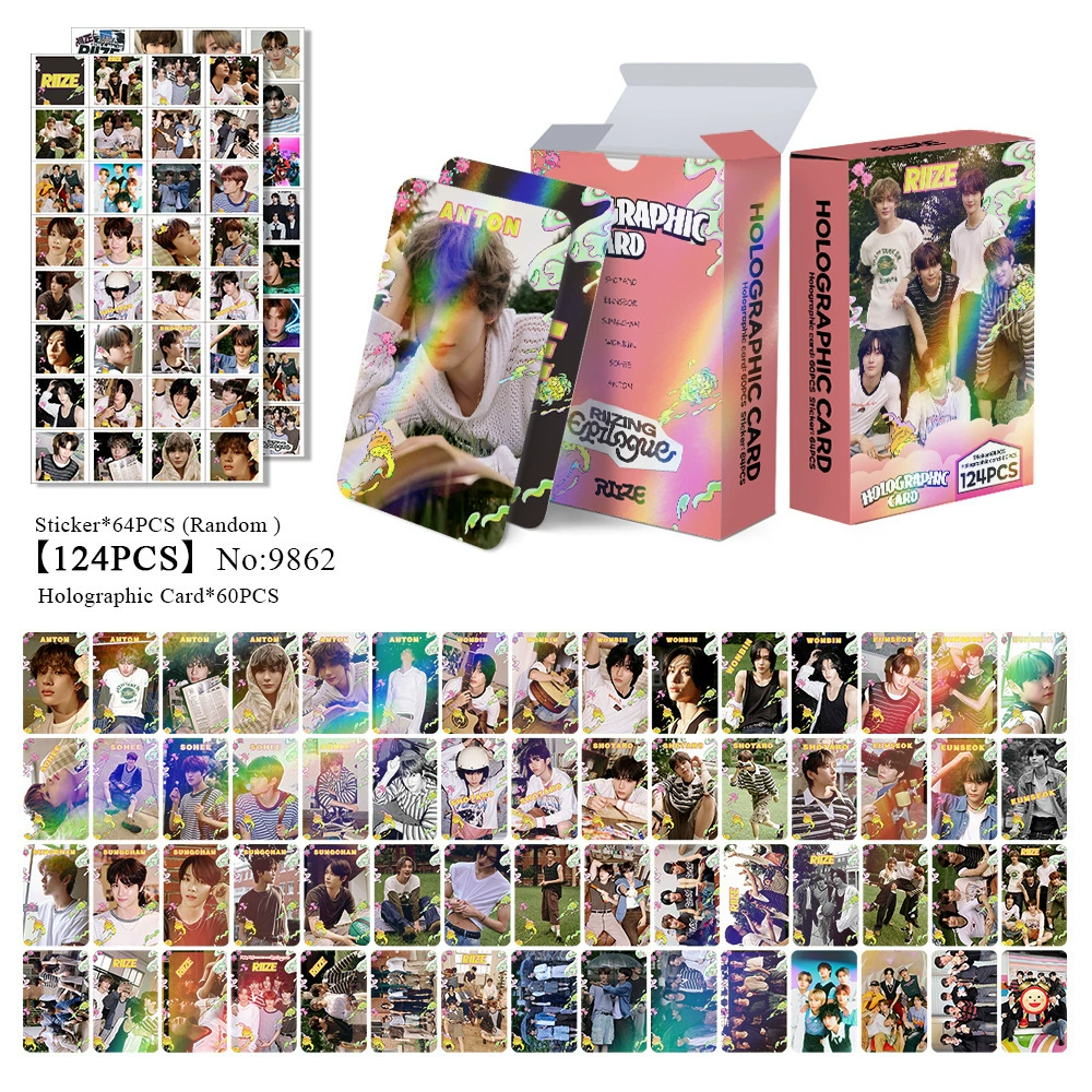 New Model Exclusively for Foreign Trade: 124 Holographic Cards, Total Chain Gidle Str Bptwice Celebrity Merchandise Lomo Small Cards