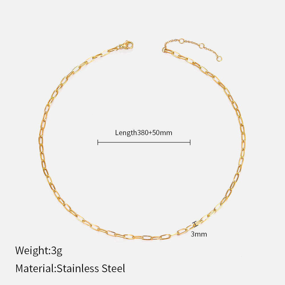 Simple Style Geometric Stainless Steel Gold Plated Necklace