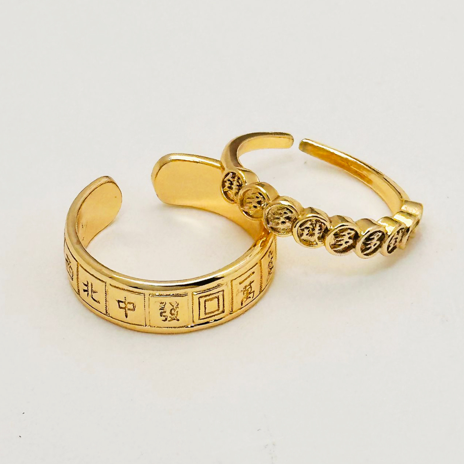 13 dinero de mahjong más abierto ajuste anillo de aleación de cobre para mujeres lujo ligero joyerías de moda Xiyin
