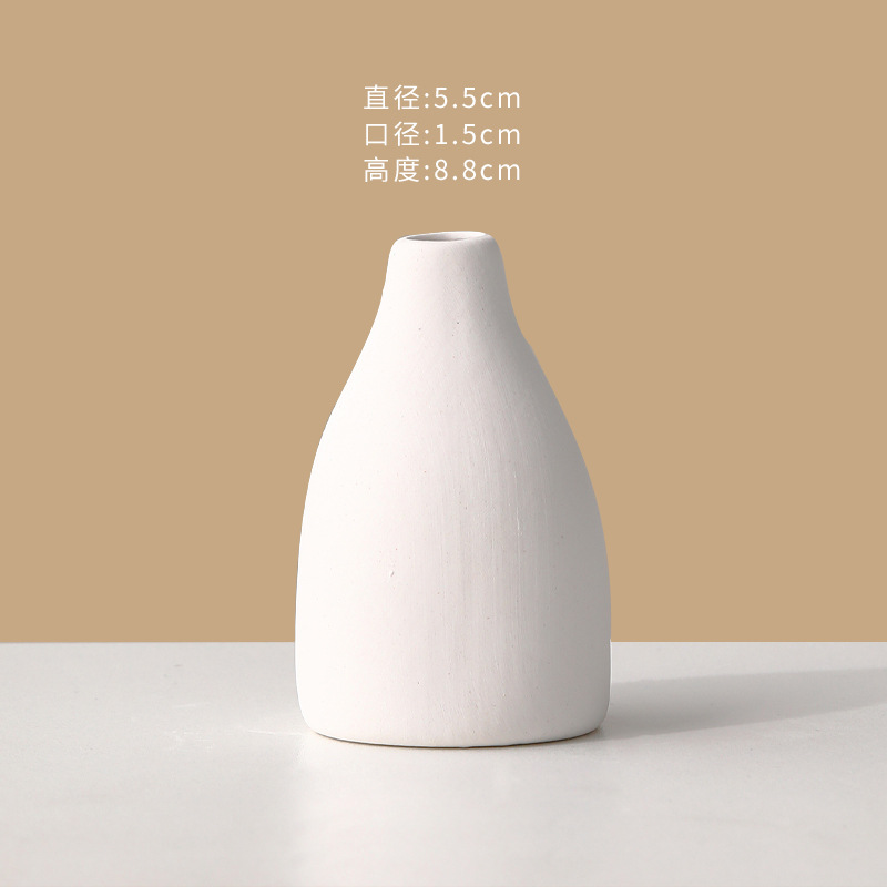 Jarrón de cerámica en blanco simple bricolaje blanco embrión bajo vidriado pintura de color sin yeso pintura de la mano de los niños de cerámica en blanco liso envío gratuito