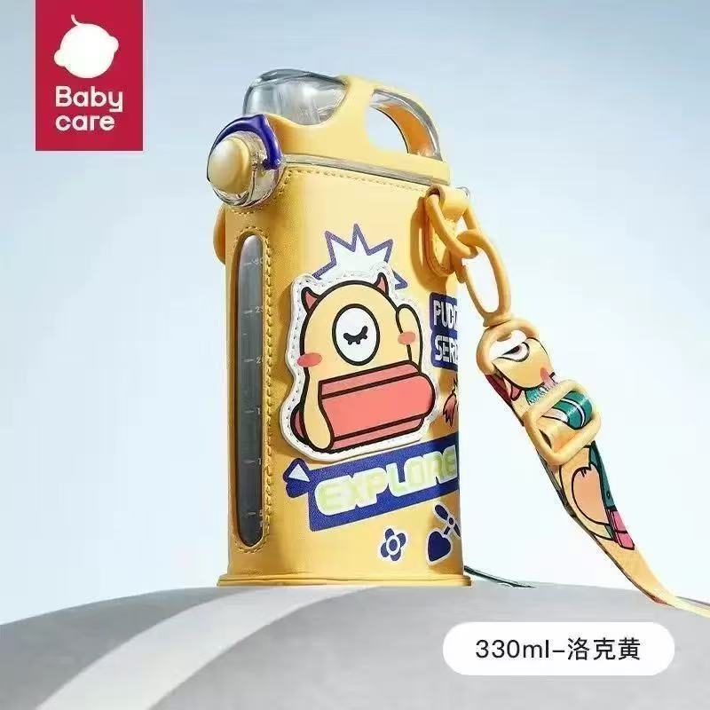 ベビーケアストローカップ、かわいいバッグカップ、子供用クロスボディストレート飲料水ケトル、穴あきストローカップ、DIYウォーターカップ|undefined