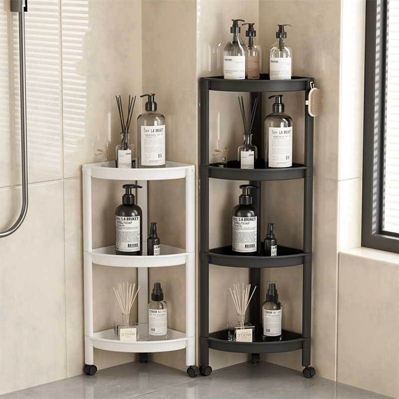 Baño, cocina, inodoro, estante multifuncional con ruedas, estante de almacenamiento de esquinas, sala de estar, estante de almacenamiento de pisos multicapa, sin image 1