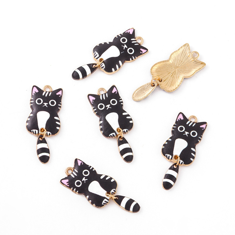 子猫アクティビティテール DIY ジュエリーアクセサリーペンダント頭飾りネックレスイヤリングキーホルダー手作り材料|undefined