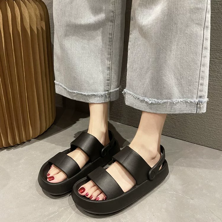 Летние сандалии, женские туфли, два EVA с толстым дном, чтобы выйти, чтобы наступить на фекалии