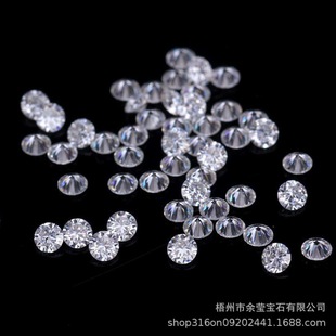 in stock Hot Sale Moissanite Stone Bare Stone Artificial Gem Round Pointed Bottom Stone Jewelry with Stone Wholesale