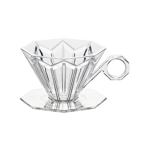 SFF coffee filter cup V60 resin thickened octagonal diamond coffee filter 1-2 people drip hand-brewed coffee