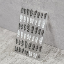 tomoni浮雕magico茉纪美甲贴日系5d指甲贴立体黑玫瑰花美甲贴纸