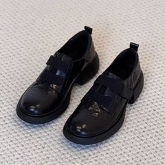 牛皮版！真皮厚底乐福鞋女2025早秋新款英伦黑色百搭一脚蹬小皮鞋