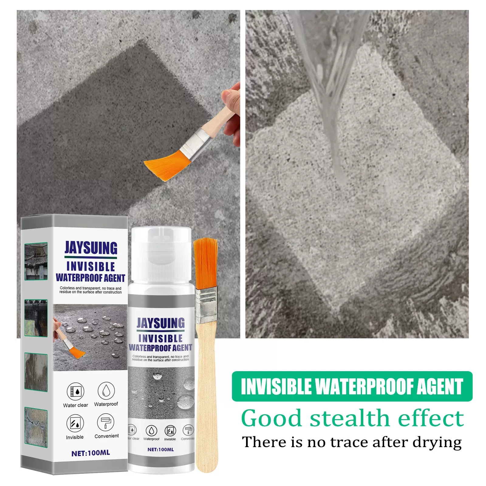 Jaysuing防水补漏剂防漏材料 自喷式外墙屋顶堵漏防水胶涂料