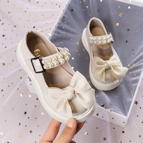 Children's princess shoes 2024 summer new baby girl shoes small leather shoes performance shoes summer single shoes