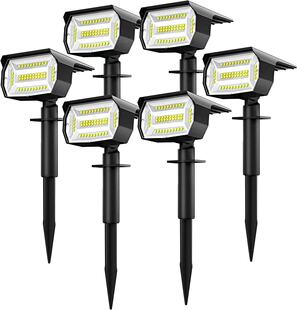 Solar floor insert lamp lawn lamp induction 48LED spotlight wall lamp