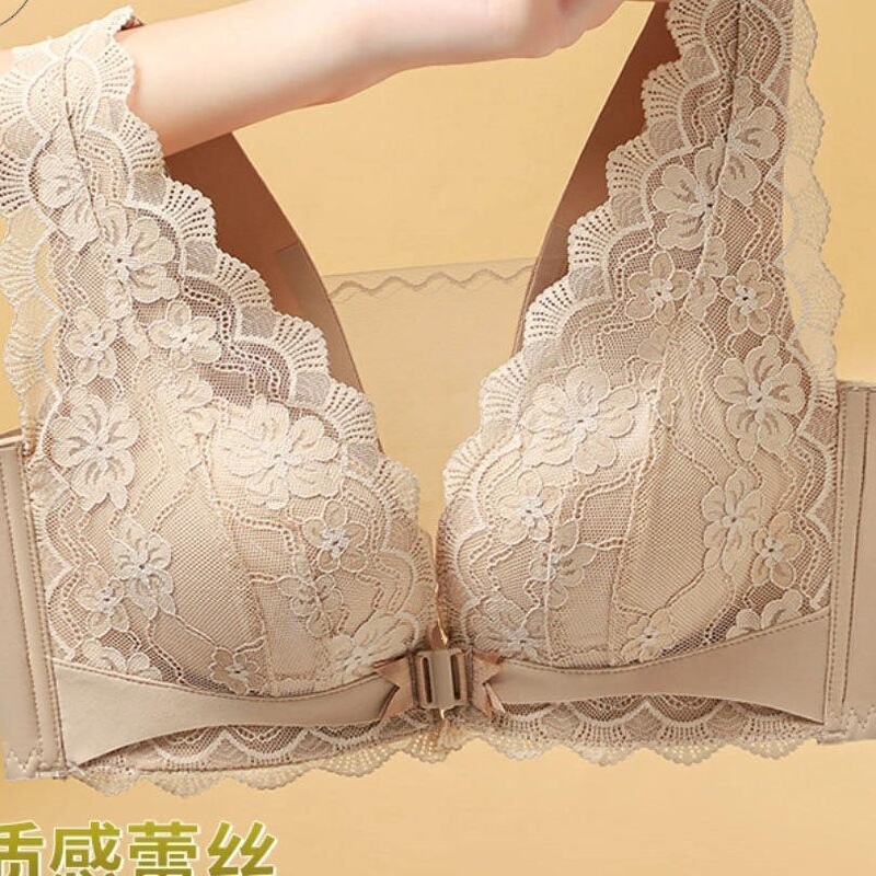 Biheshi Lingerie Flagship Store Front-Clasp High-Quality Lace Push-Up Bra Without Underwire for Women with Small Busts to Enhance Appearance Biheshi Lingerie Flagship Store Front-Clasp High-Quality Lace Push-Up Bra Without Underwire for Women with Small Busts to Enhance Appearance