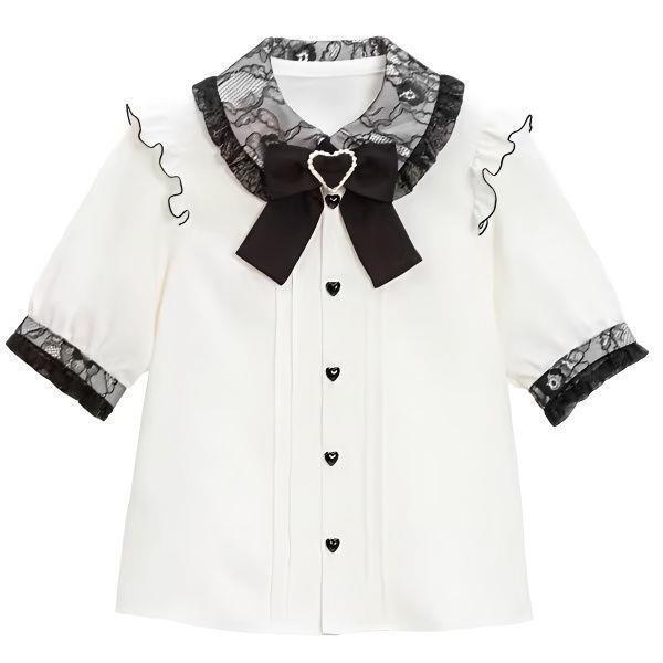 [Free Bow Tie] Dearmylove Dream Vision Top Japanese Lolita Shirt Lo531702