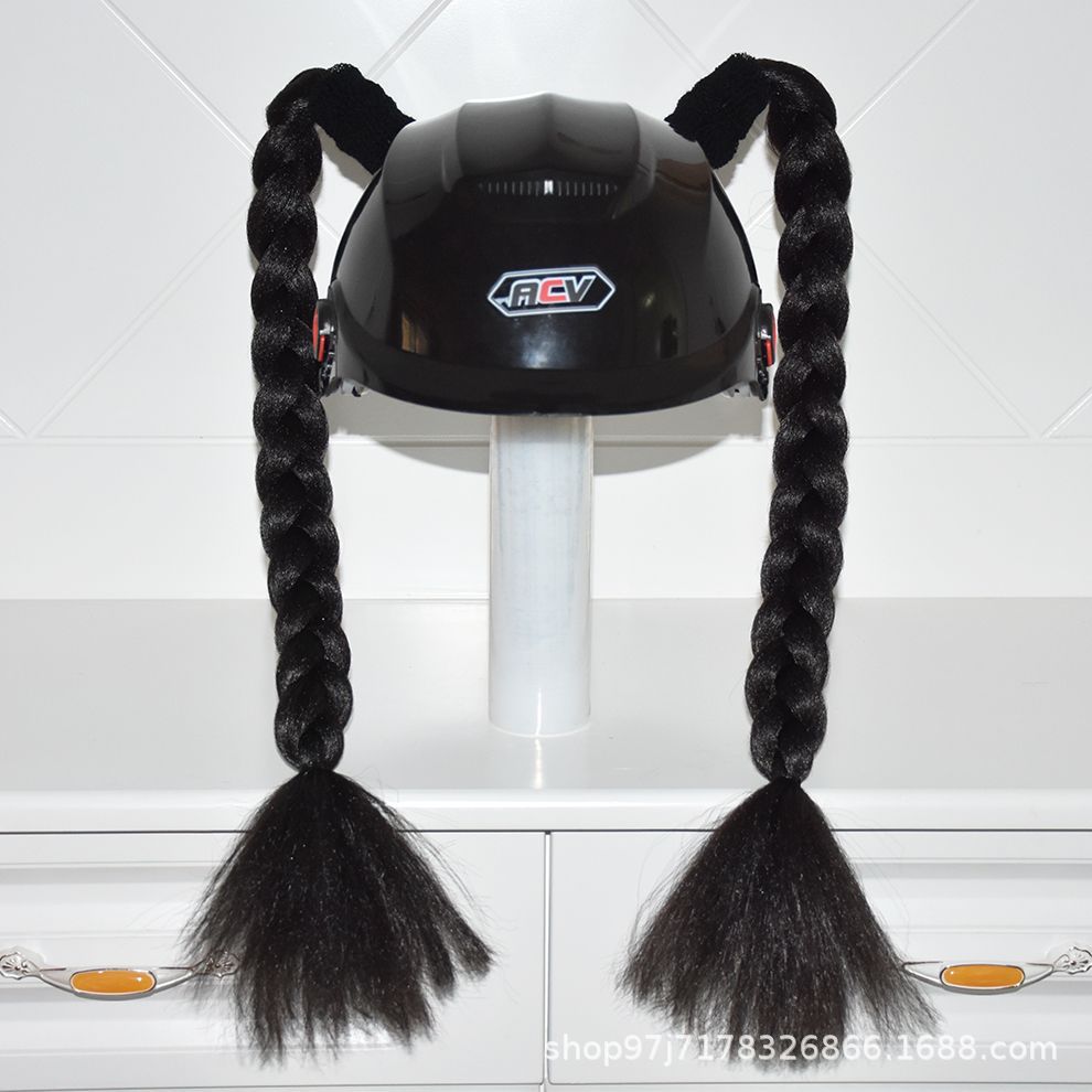 Rider Motorcycle Decoration – Motuoche Auto Parts and Accessories - pure-black-braids-pair