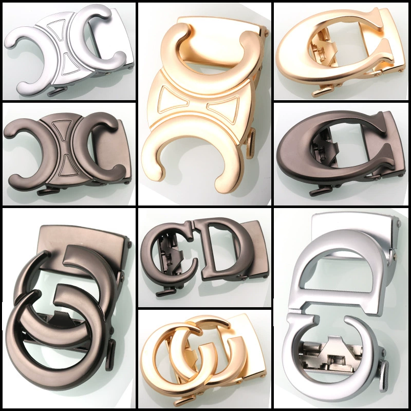 Men's belt, metal trousers, buckle with letters
